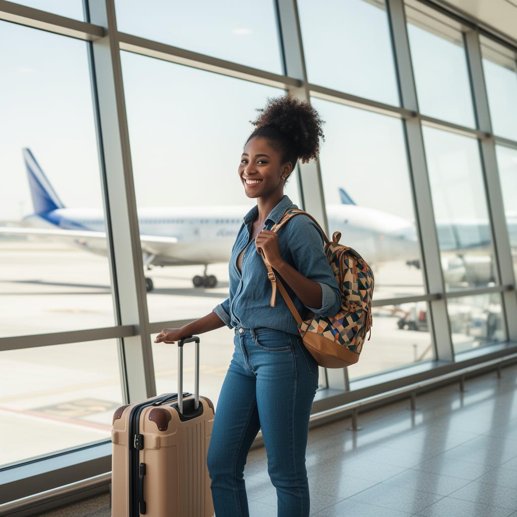 Traveler at airport